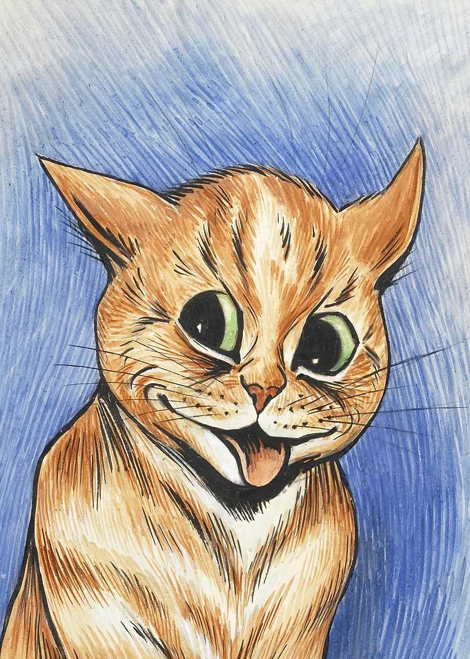 Funny Orange Cat with Tongue Out
