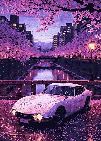 Toyota GT2000 Under Cherry Blossoms