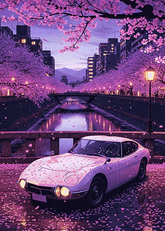 Toyota GT2000 Under Cherry Blossoms