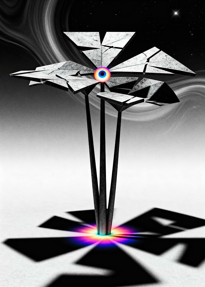 Sci-fi flower with eye