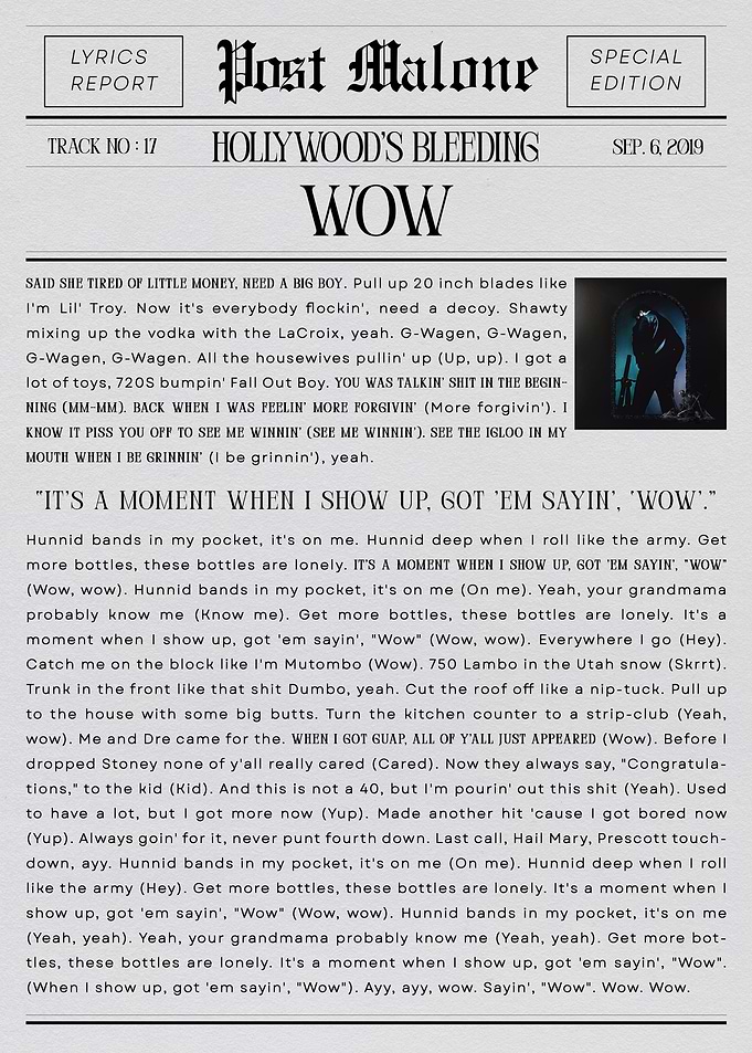 Post Malone 'Wow'