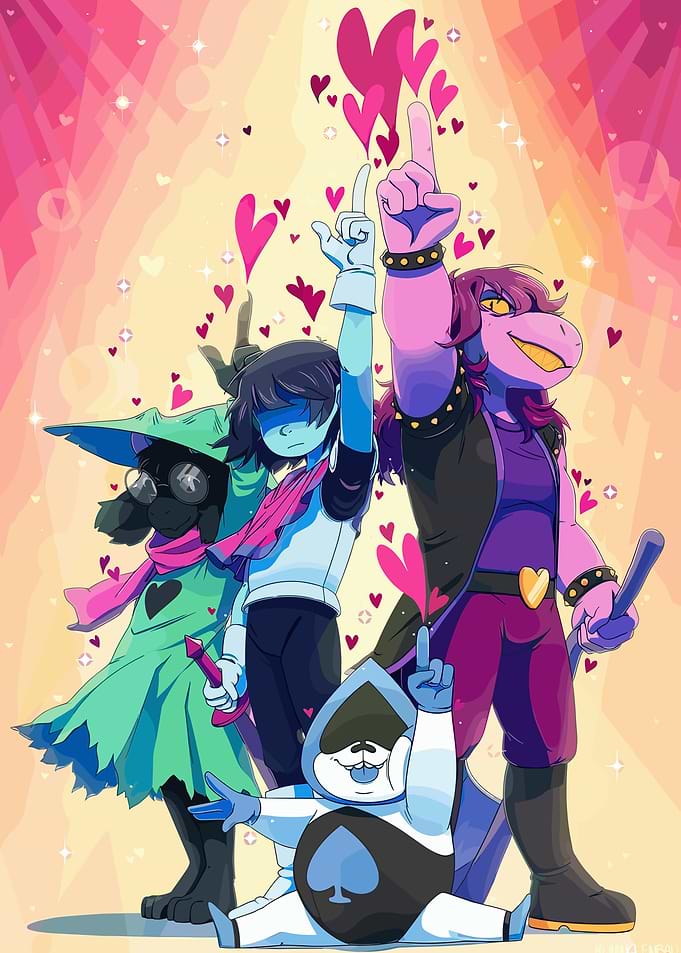 Deltarune Characters with Hearts