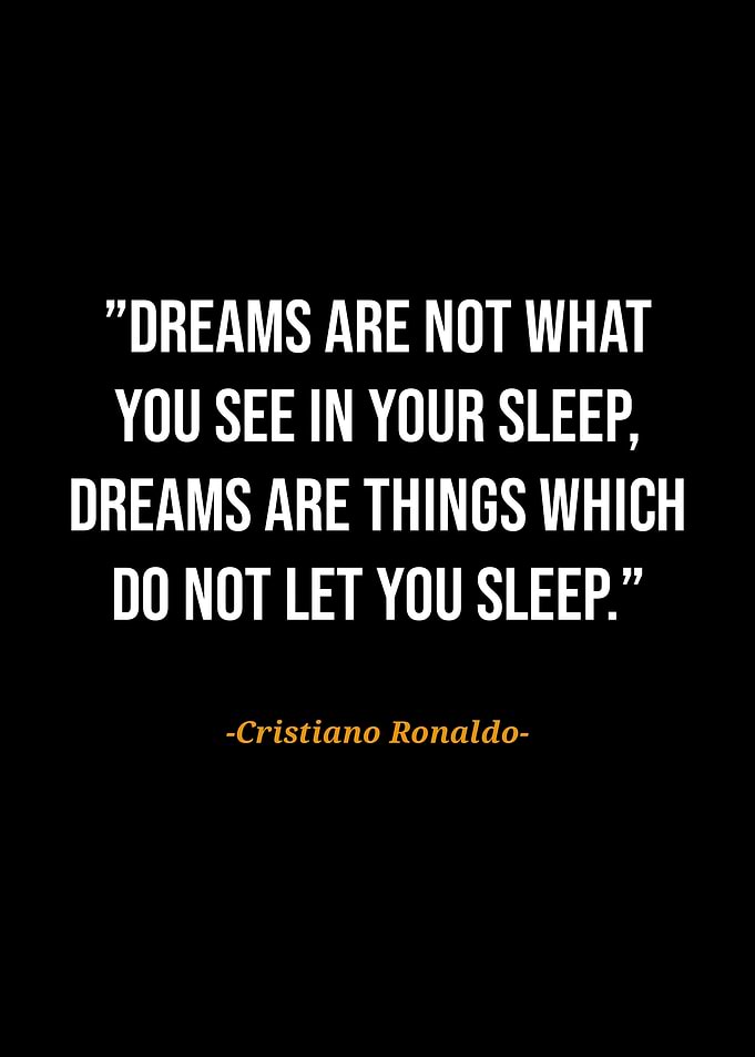 Cristiano Ronaldo Dreams Quote