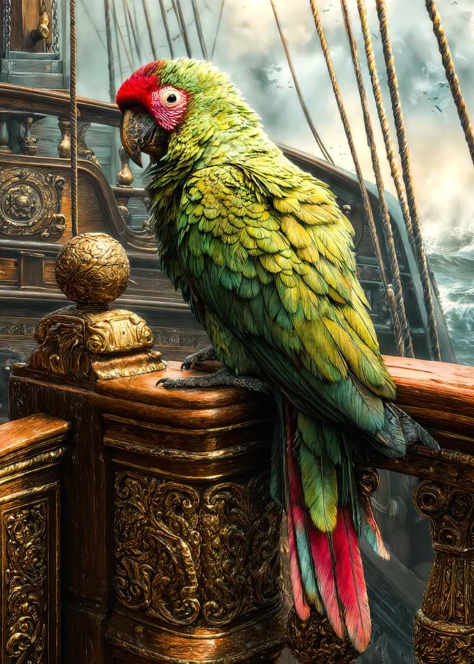 Majestic Pirate Parrot Ship Adventure