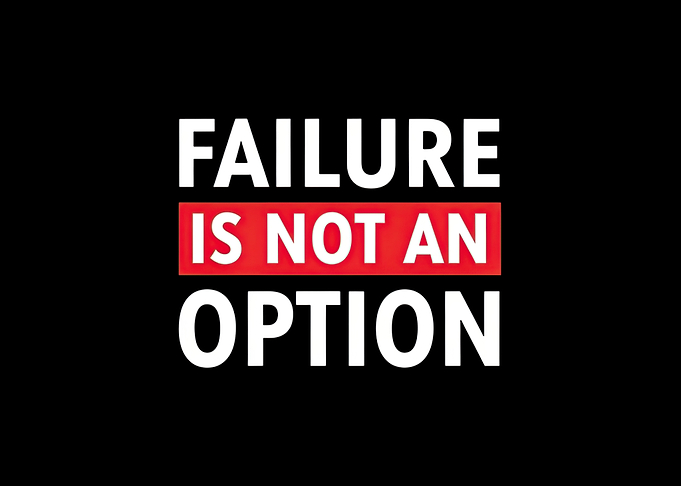 Failure is not an option text art