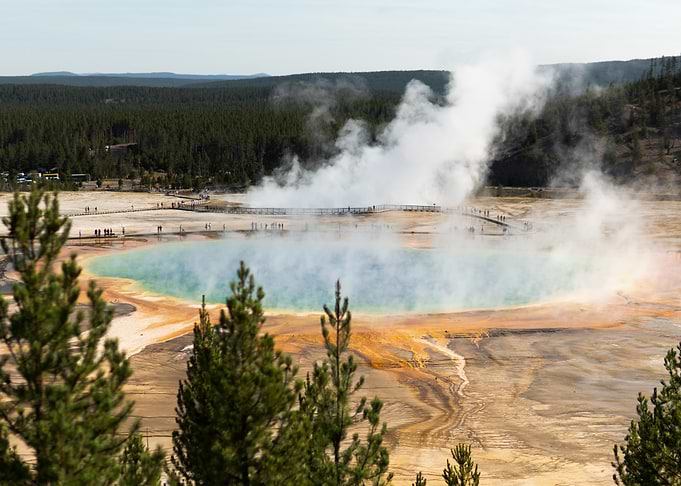 Grand Prismatic Spring in Yellowstone