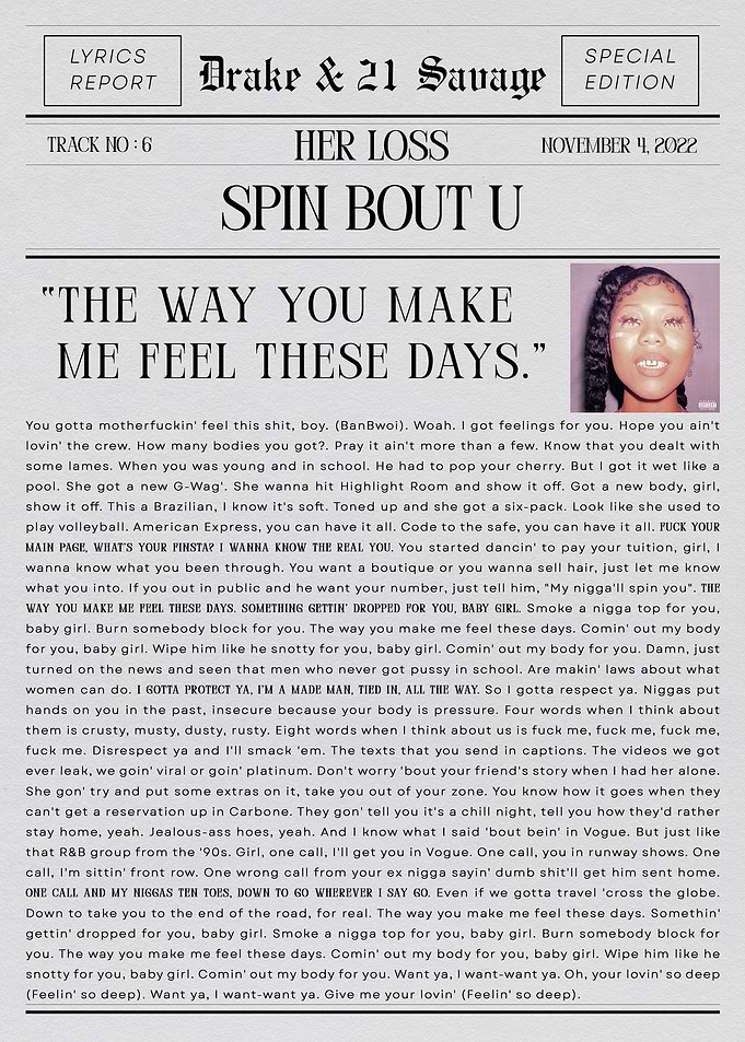 Drake & 21 Savage Spin Bout U