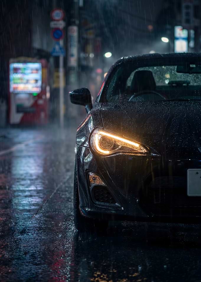 Toyota Gt 86 Japan Night Rain