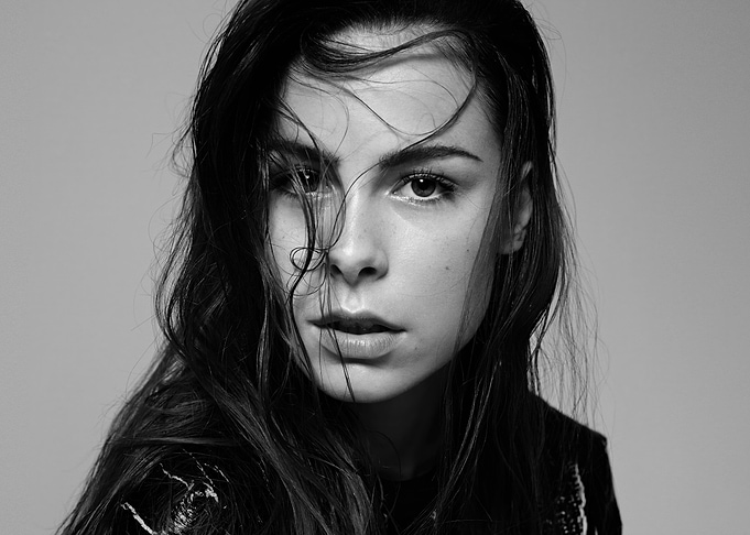 Black and White Portrait of lena meyer landrut