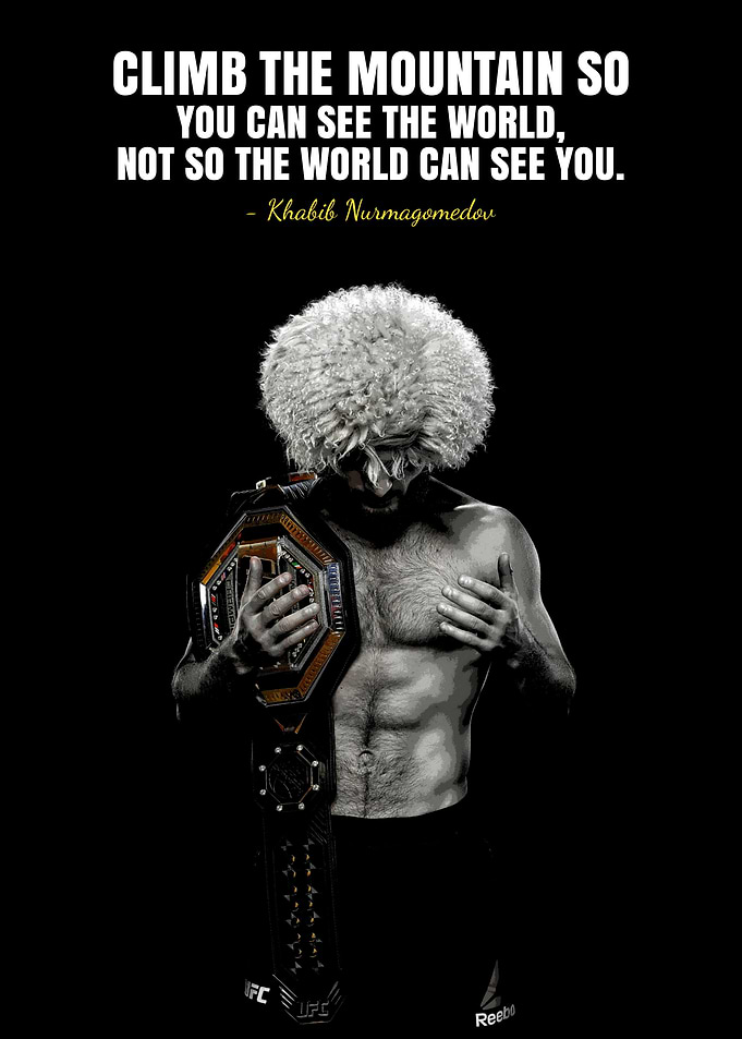 Khabib Nurmagomedov with Championship Belt