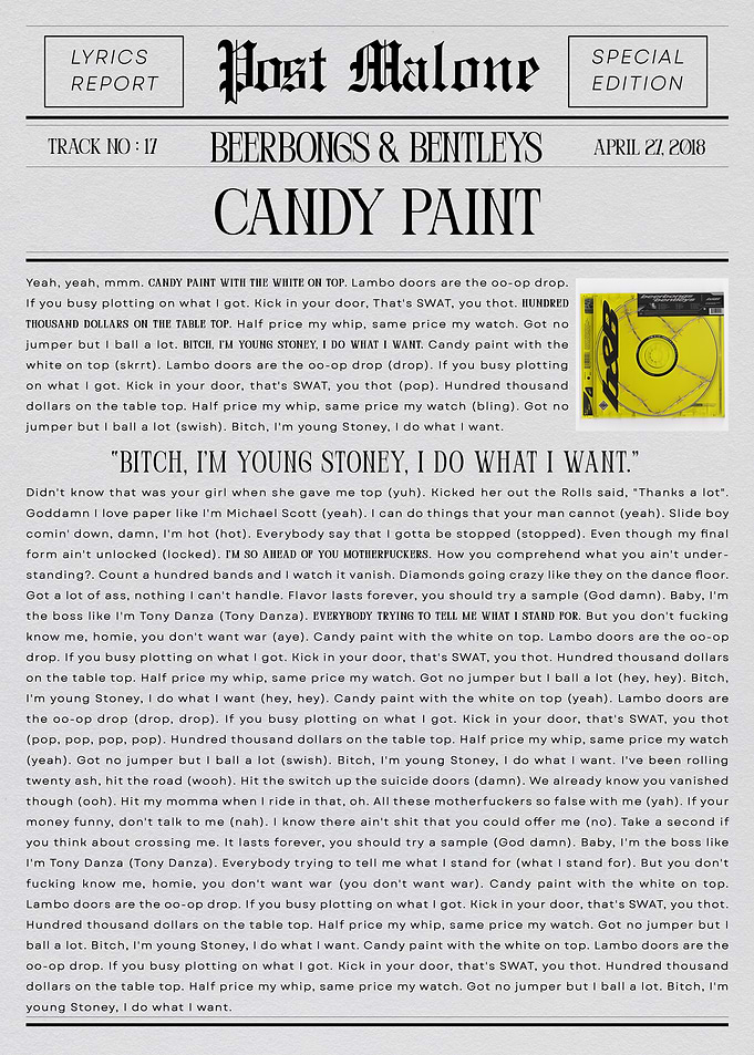 Post Malone Candy Paint