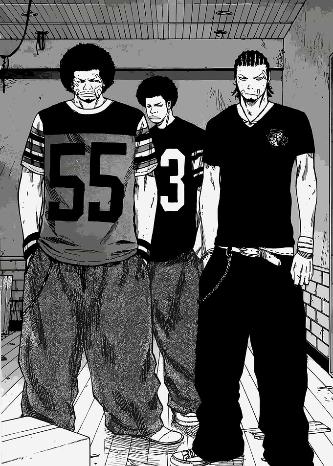 Three men in athletic wear