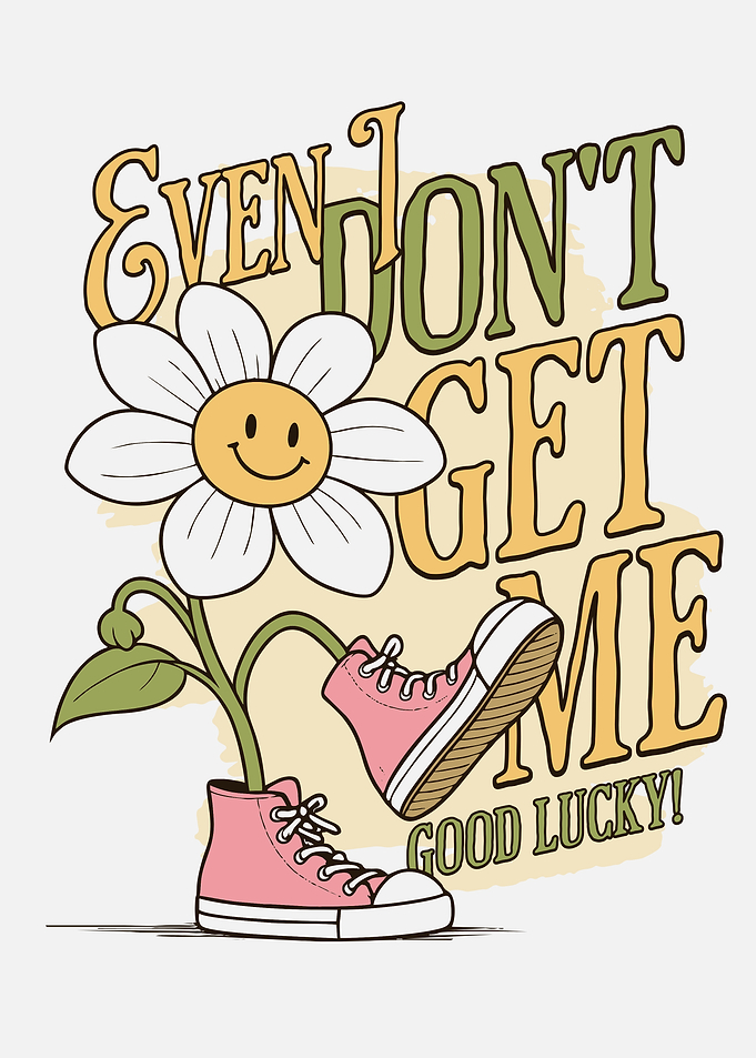 Flower with Smiley Face in Sneakers