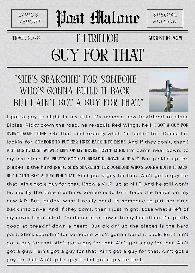 Post Malone Guy For That