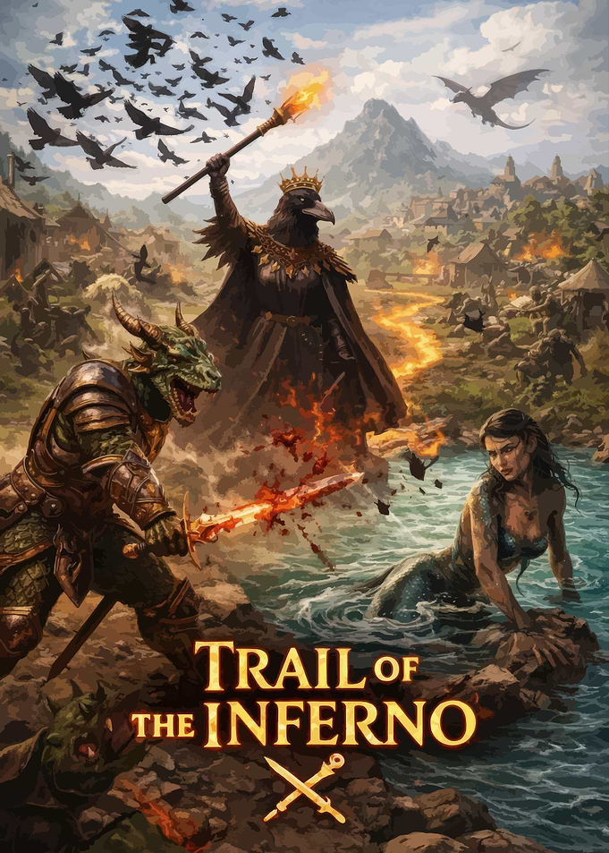 Trail of the Inferno Fantasy Art