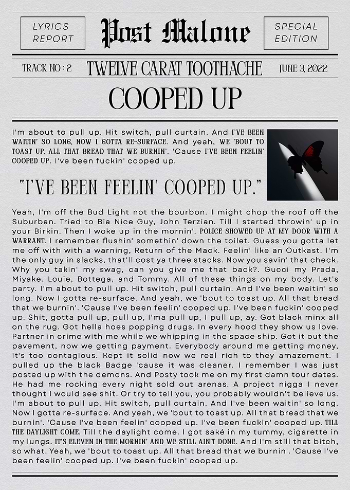 Post Malone 'Cooped Up'