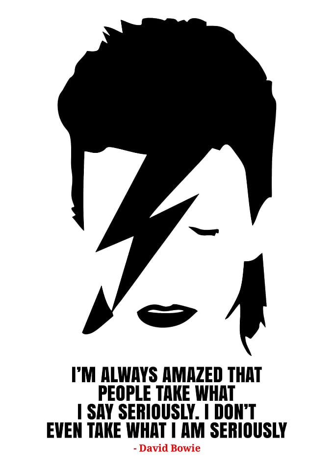 David Bowie Quote Minimalist Art
