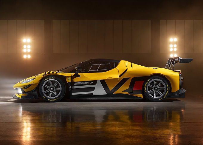 Yellow Ferrari 296 GT3 Race Car