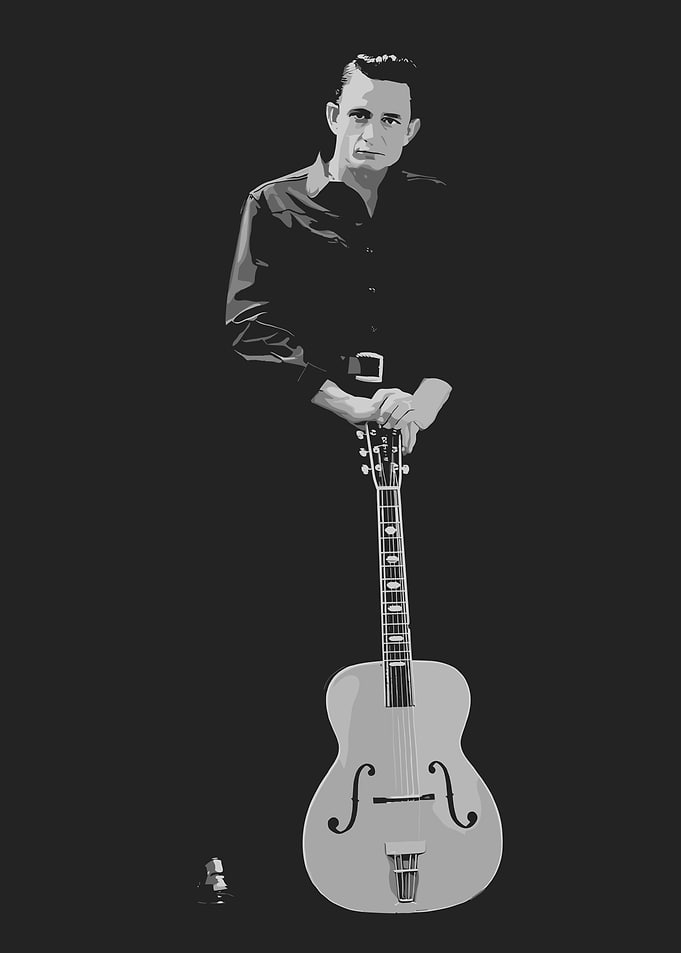 Johnny Cash with Guitar