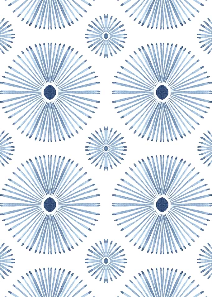 Blue Dandelion Pattern