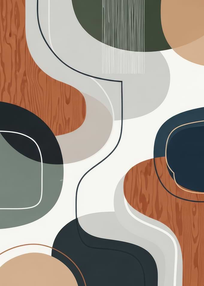 Abstract Mid-Century Modern Shapes