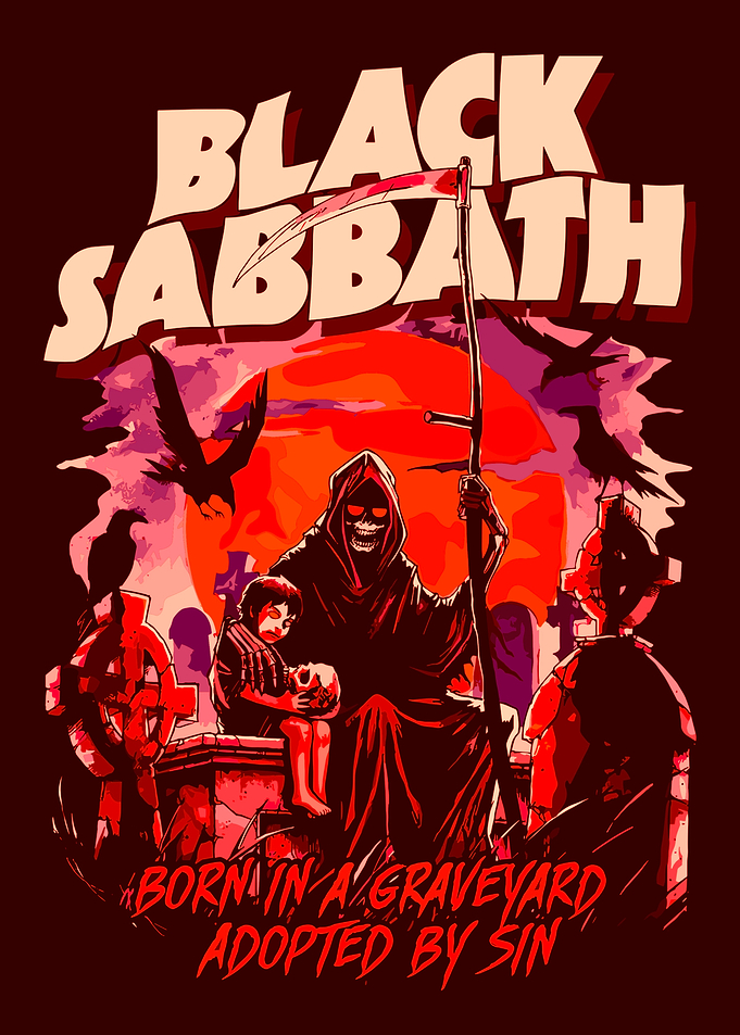 Black Sabbath Grim Reaper and Child