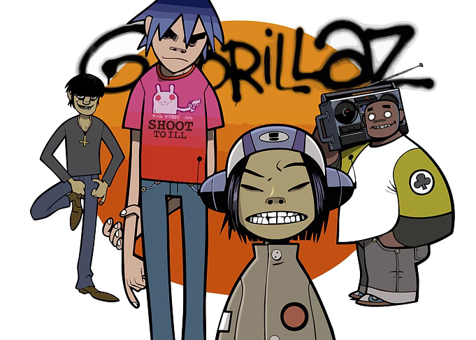 Gorillaz Band Members with Boombox