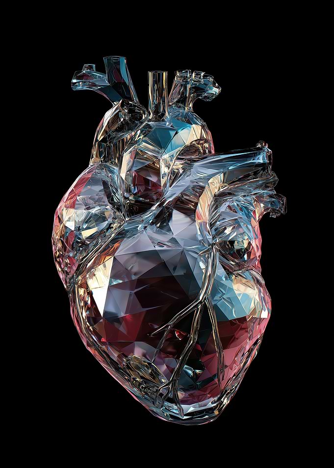 Crystal Heart Sculpture