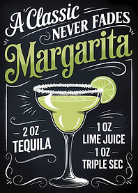 Margarita Recipe Chalkboard Art