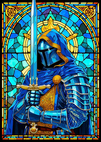 Holy Guardian in Stained Glass