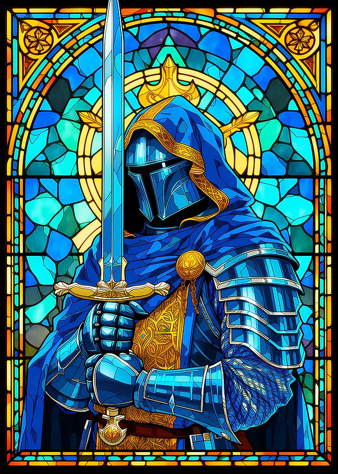 Holy Guardian in Stained Glass