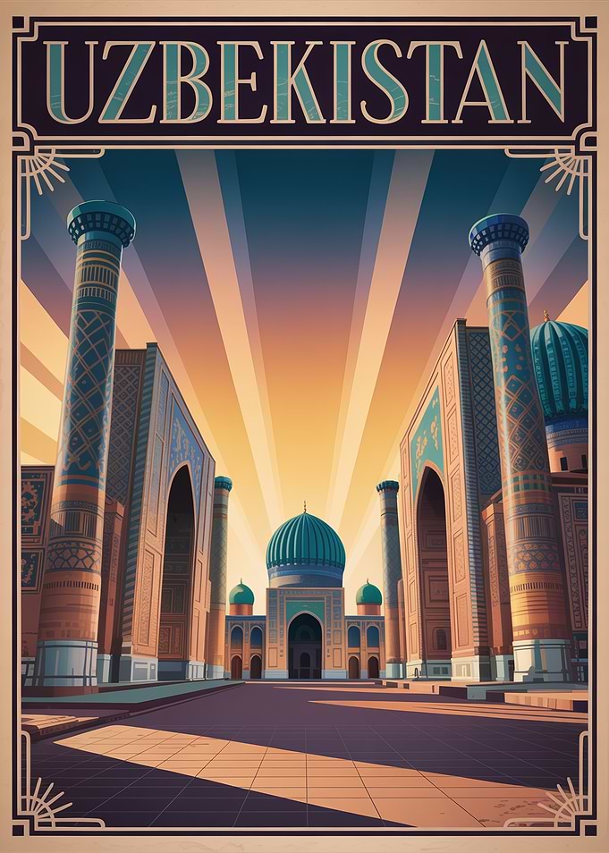 Uzbekistan Travel Poster