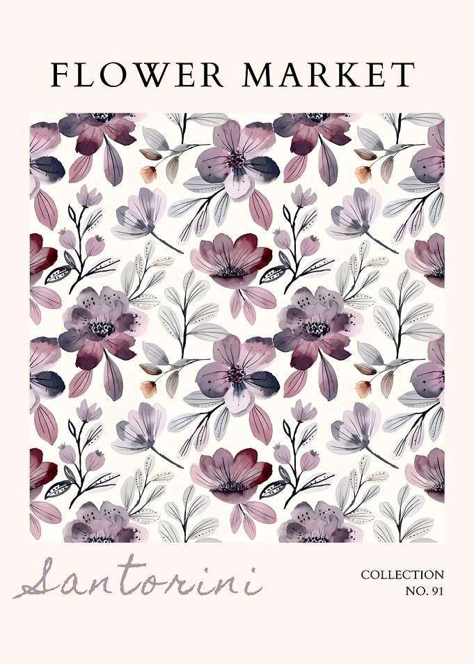 Floral Pattern with Text