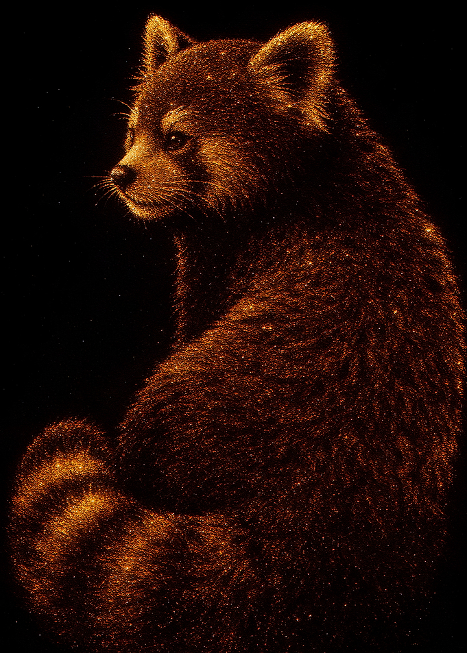 Sparkling Red Panda Portrait