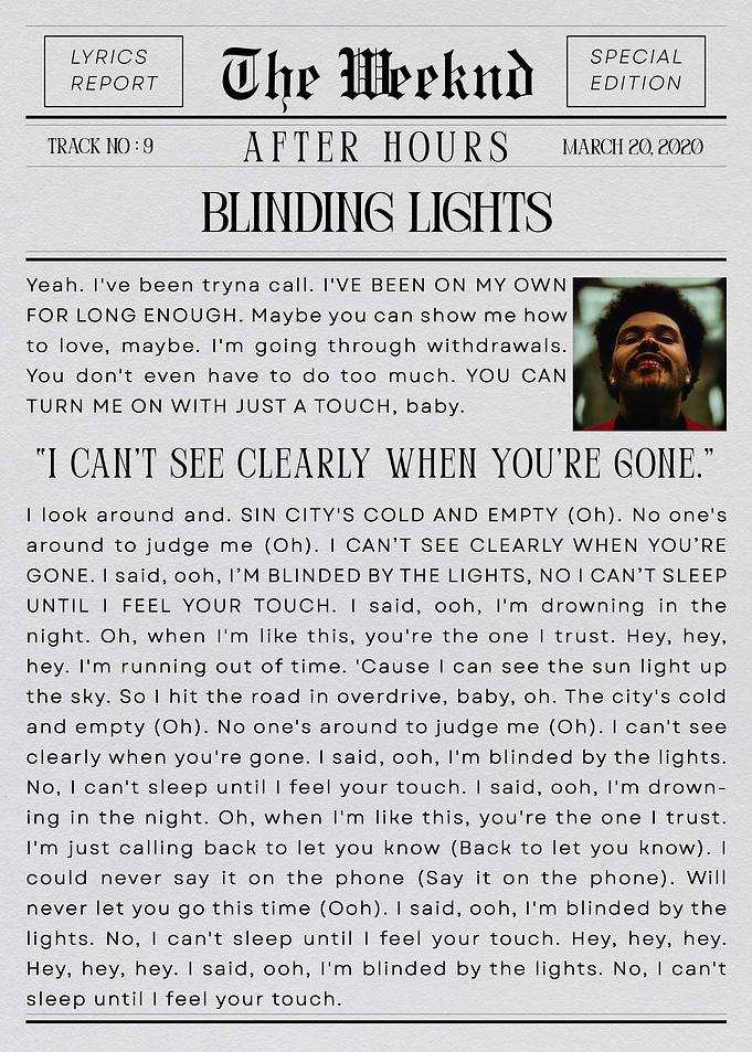 The Weeknd Blinding Lights