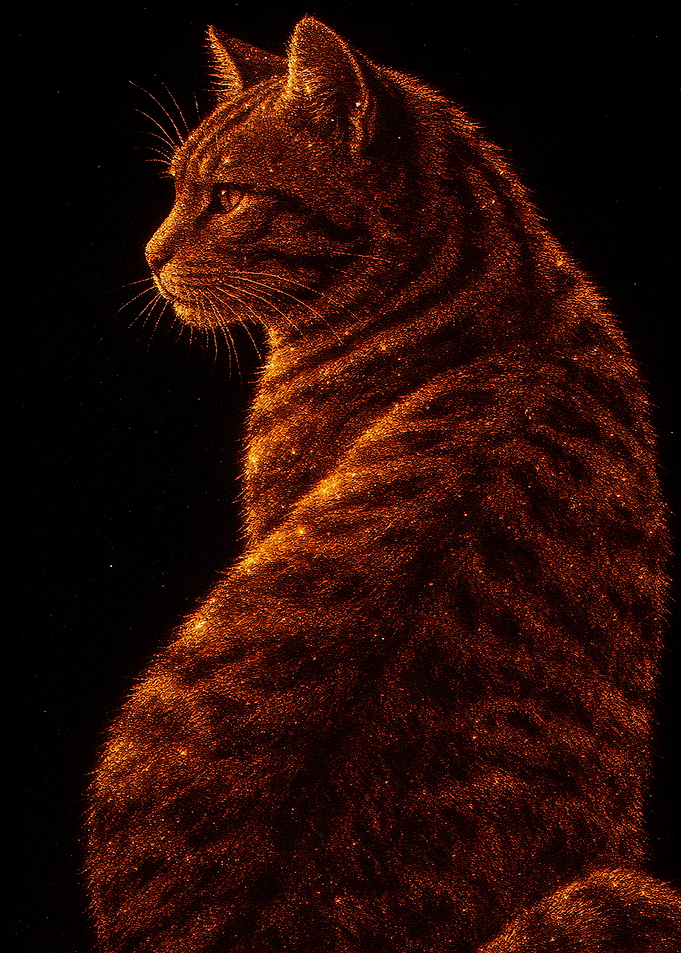 Sparkling Cat Portrait
