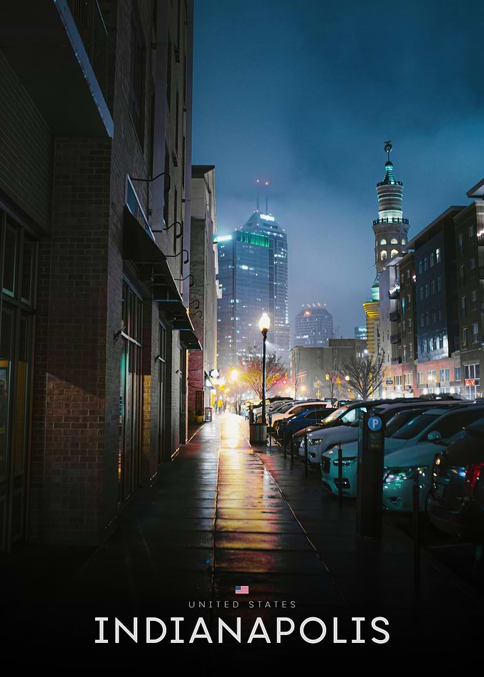 Indianapolis Cityscape at Night