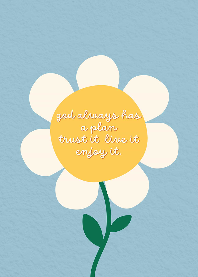 Inspirational Flower with Text
