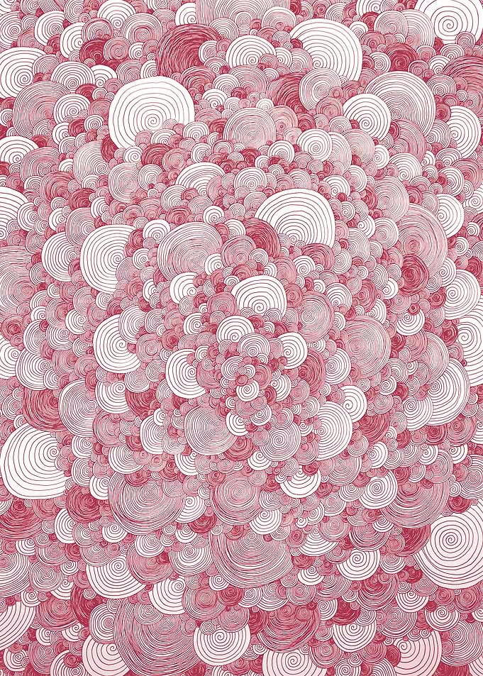 SKY — Red and White Spirals