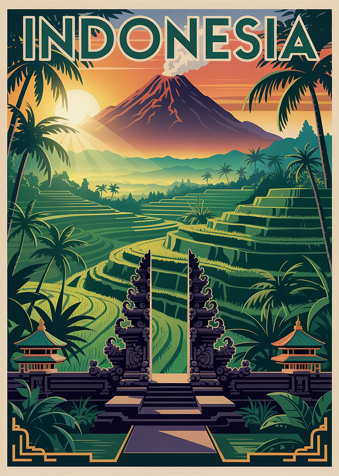 Indonesia Travel Poster