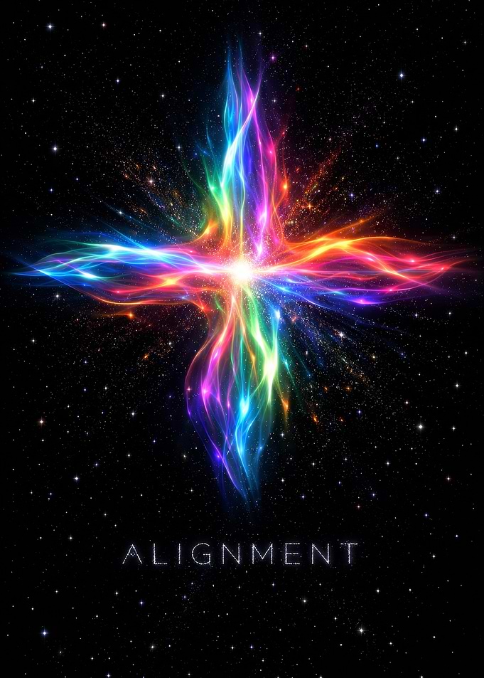Cosmic Alignment Abstract Art