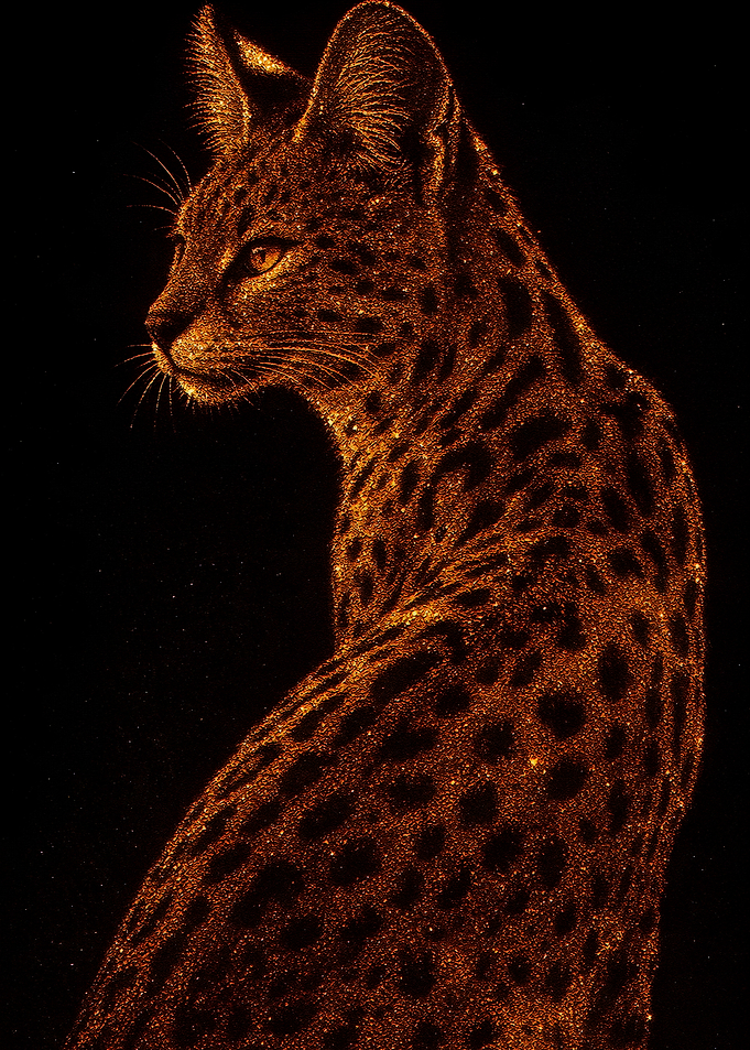 Sparkling Serval Portrait