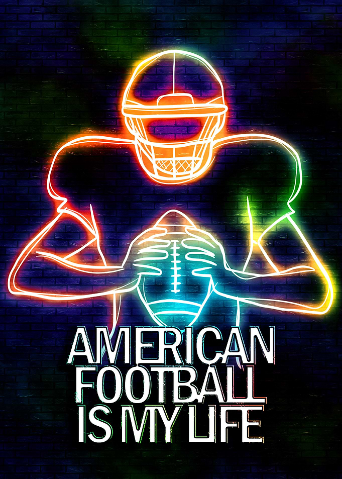 American Football Neon Art