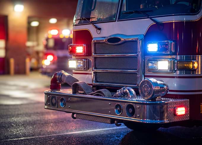 Fire Truck at Night