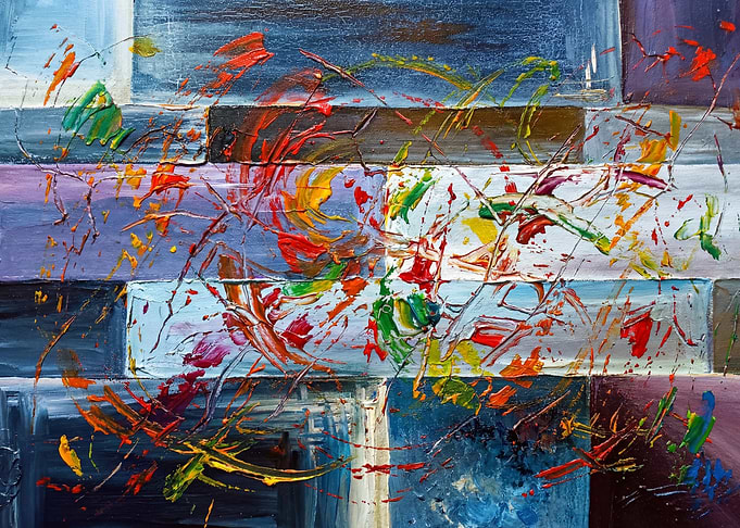 Abstract Splatter Painting
