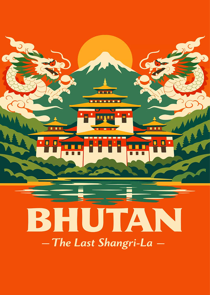 Bhutan Travel Poster