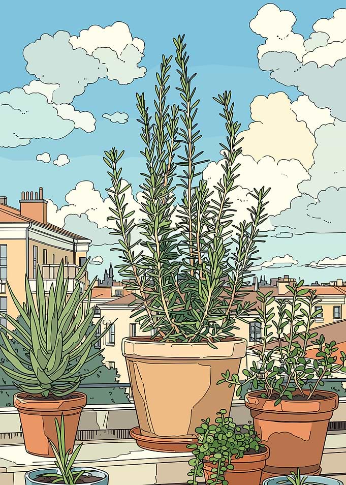 Balcony Garden with City View