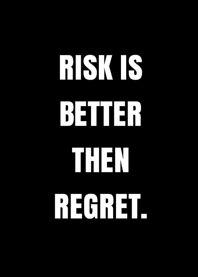 Risk is Better Than Regret quote