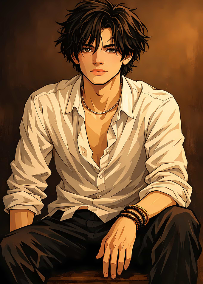 Man in white shirt