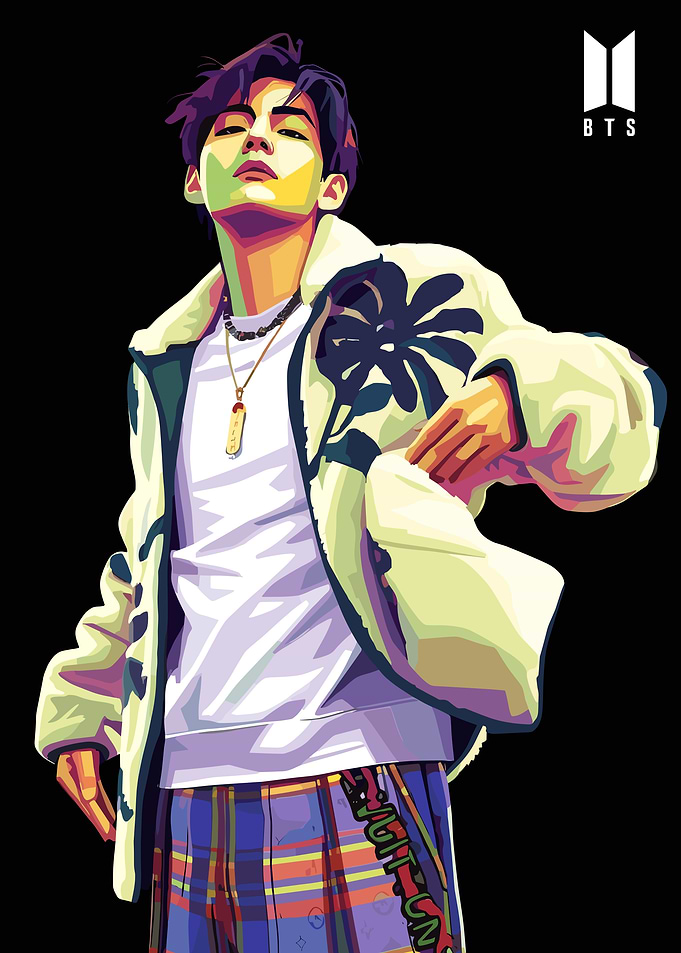 BTS V Pop Art Portrait